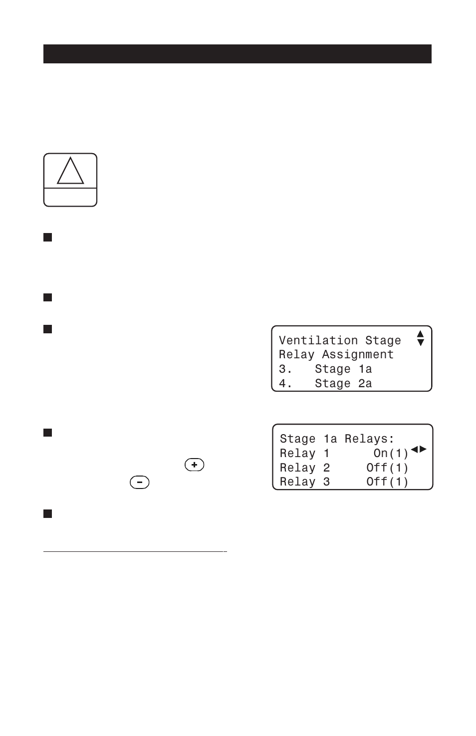 1 assigning fan stages' relays, Assigning relays to fan stages, Assigning kool-cel relays | Assigning mist relays, Pp-32 | Acme PP-32 User Manual | Page 72 / 100