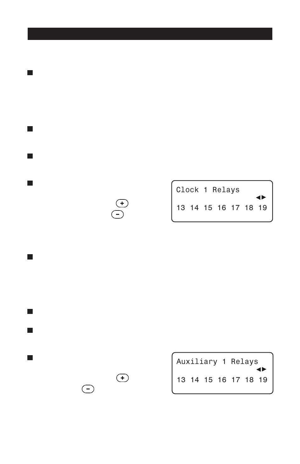 5 assigning relays to clock outputs, 6 assigning relays to auxiliary outputs, Assigning relays to auxiliary outputs | Assigning relays to clock outputs, Pp-32 | Acme PP-32 User Manual | Page 75 / 100