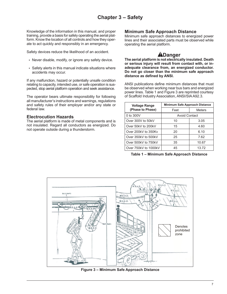 Chapter 3 – safety, Danger | Snorkel PUSH 10 PRO-sn01-000050+ANSI User Manual | Page 11 / 52