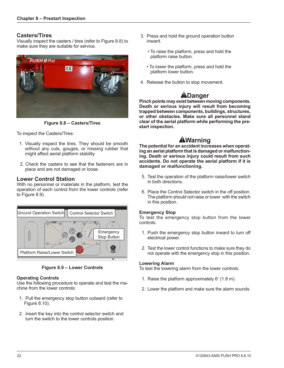 Danger, Warning | Snorkel PUSH 10 PRO-sn01-000050+ANSI User Manual | Page 26 / 52