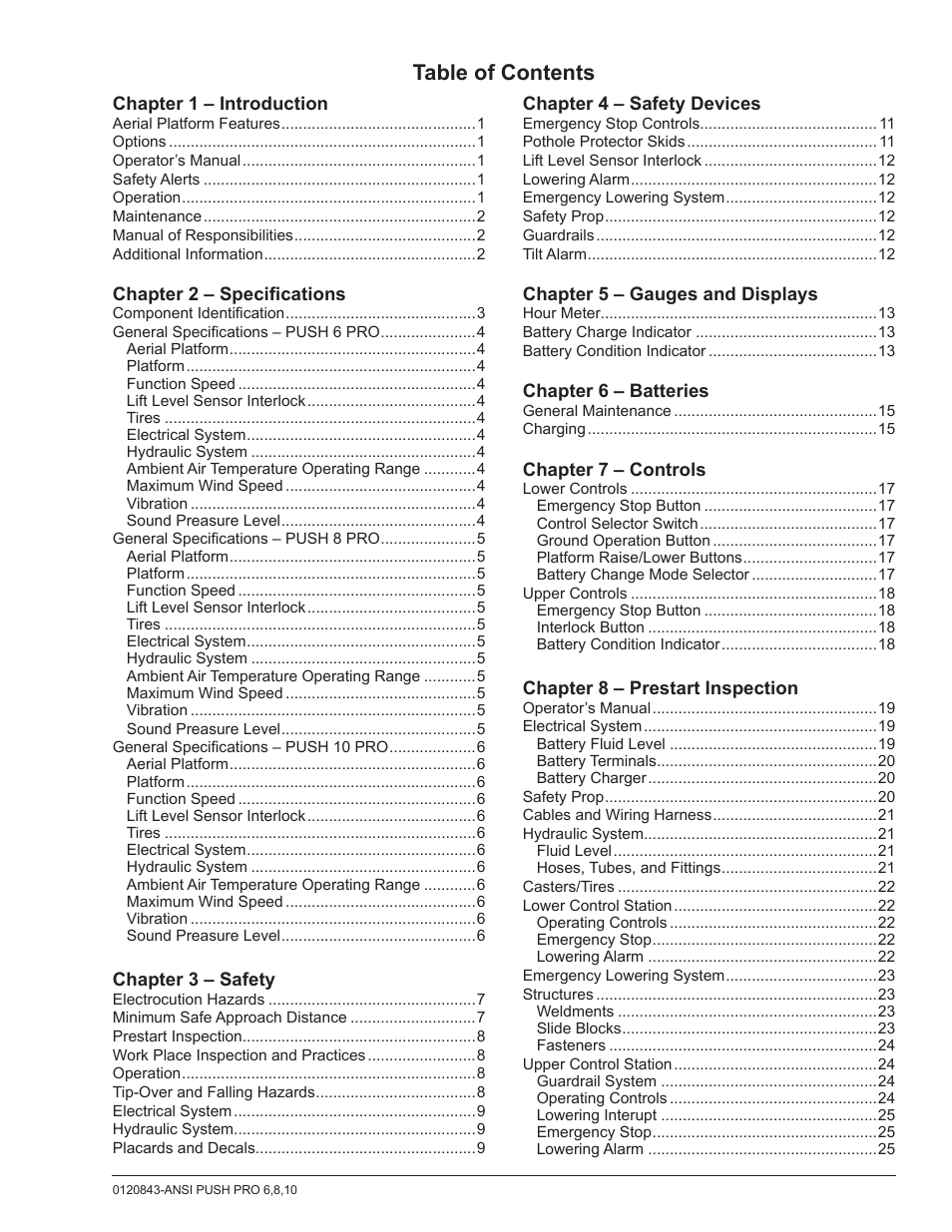 Snorkel PUSH 10 PRO-sn01-000050+ANSI User Manual | Page 3 / 52