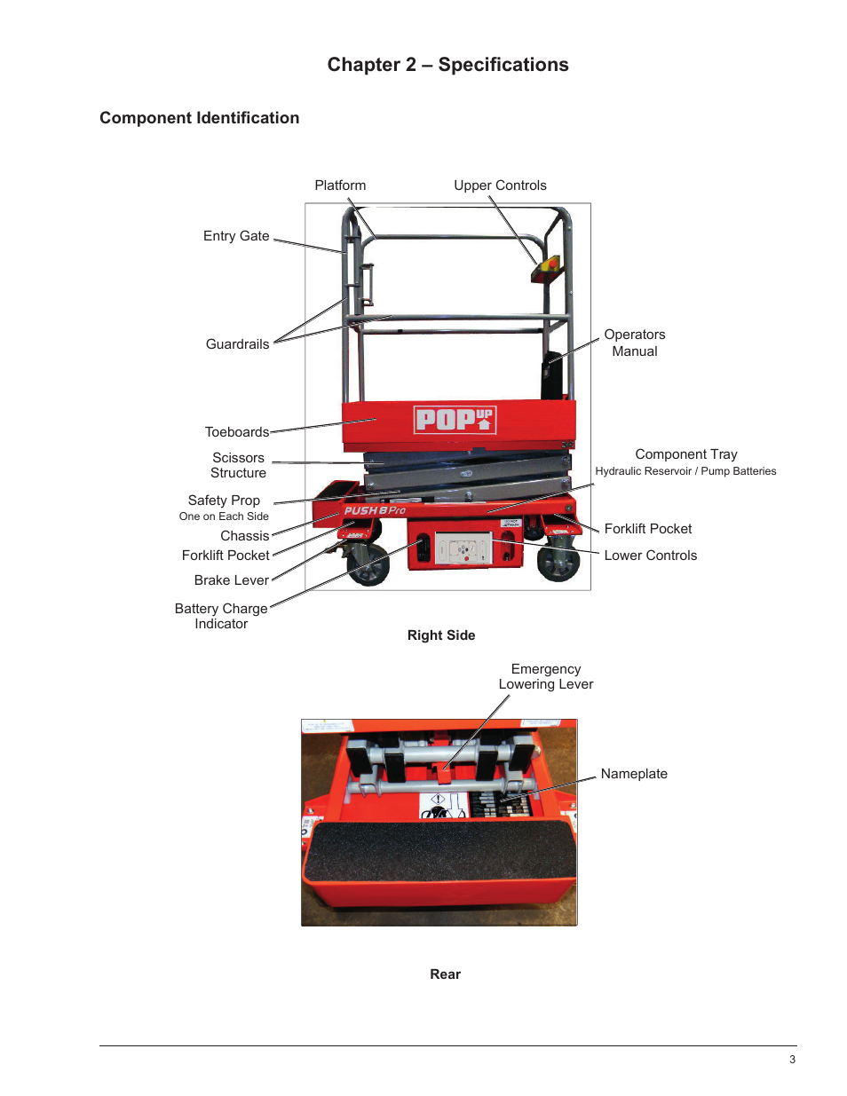 Chapter 2 – specifications | Snorkel PUSH 10 PRO-sn01-000050+ANSI User Manual | Page 7 / 52