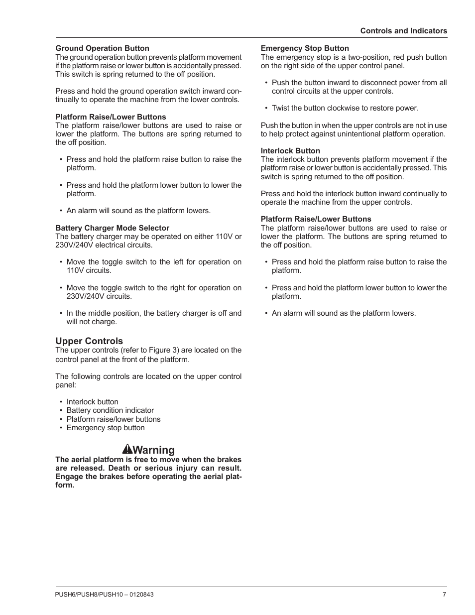 Warning | Snorkel PUSH10 User Manual | Page 9 / 22