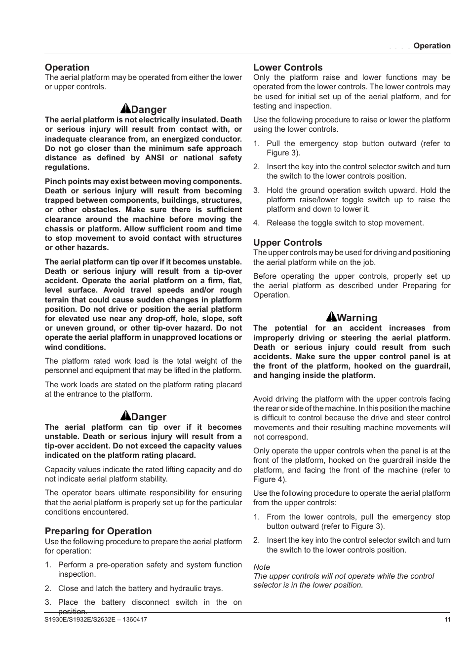 Danger, Warning | Snorkel S2632E-sn000001 User Manual | Page 13 / 26