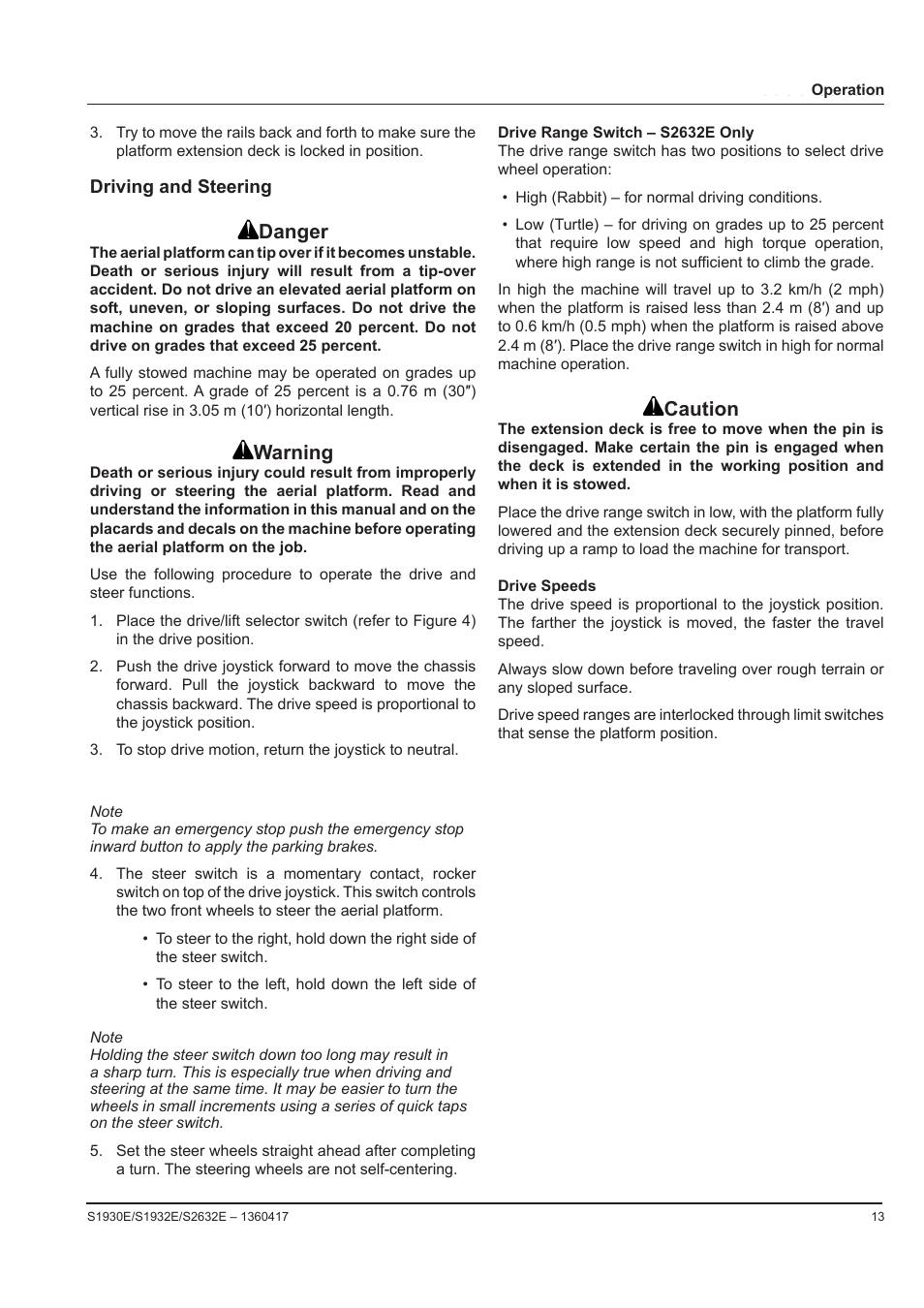 Danger, Warning, Caution | Snorkel S2632E-sn000001 User Manual | Page 15 / 26