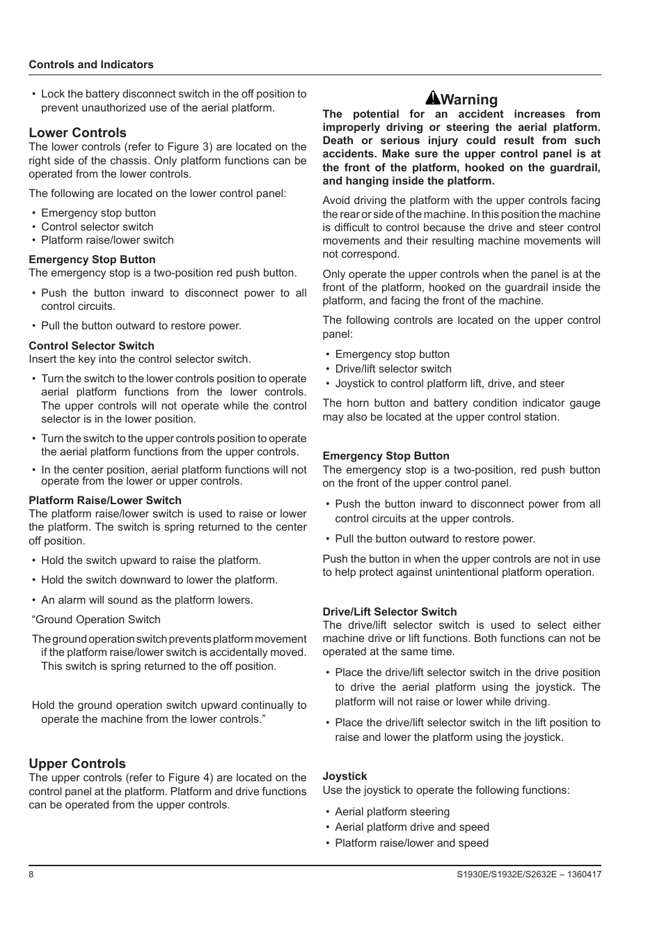 Warning | Snorkel S2632E-sn000000 User Manual | Page 10 / 26