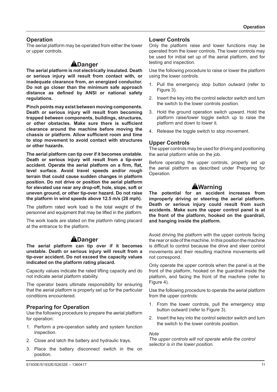 Danger, Warning | Snorkel S2632E-sn000000 User Manual | Page 13 / 26