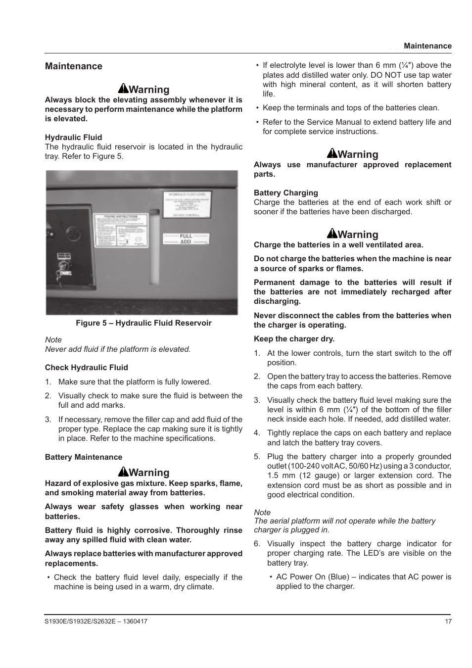 Warning | Snorkel S2632E-sn000000 User Manual | Page 19 / 26