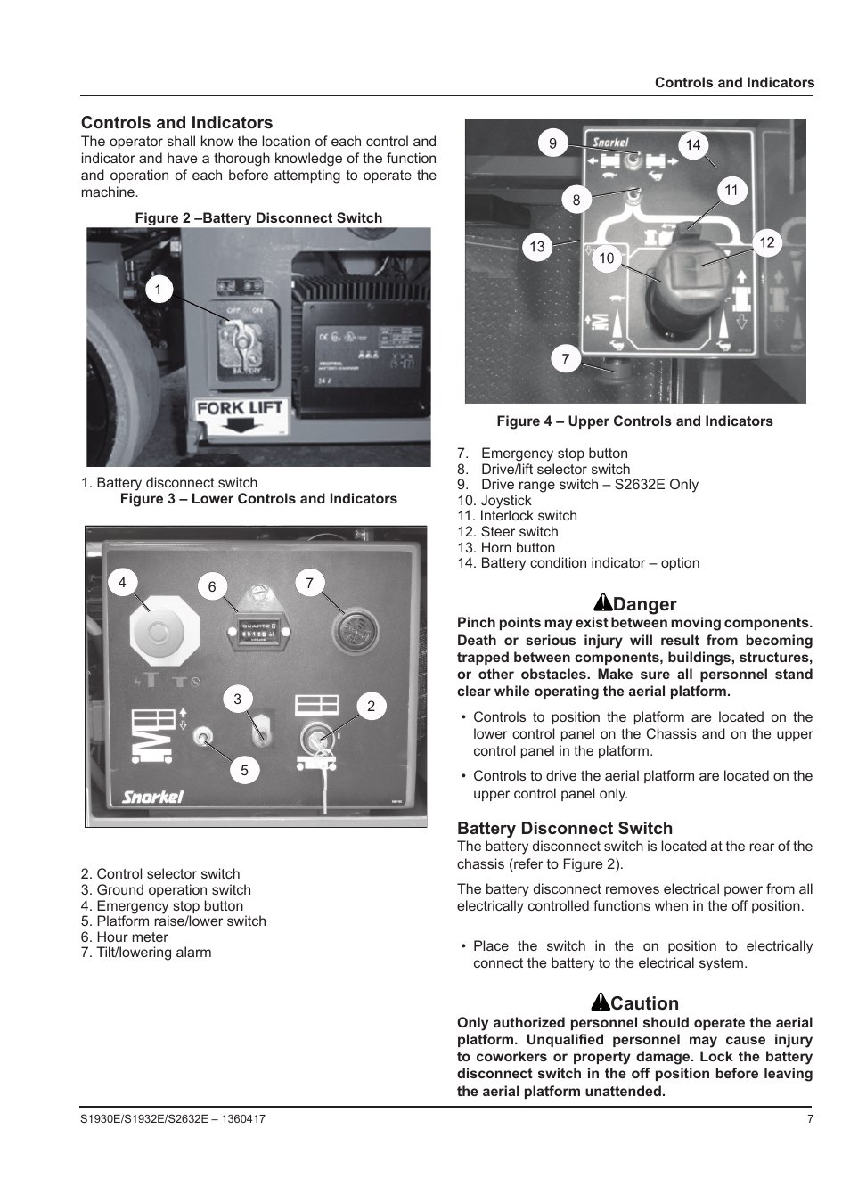 Danger, Caution | Snorkel S2632E-sn000000 User Manual | Page 9 / 26