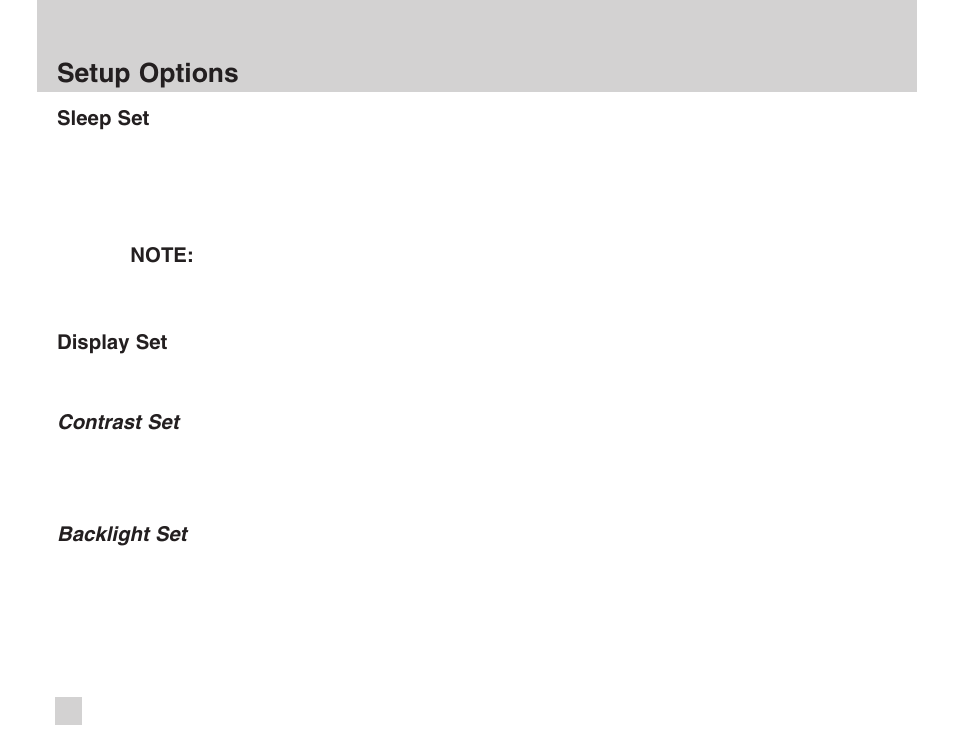 Setup options | Advanced Global Technology AGT HD Pulse HDT200 User Manual | Page 24 / 36