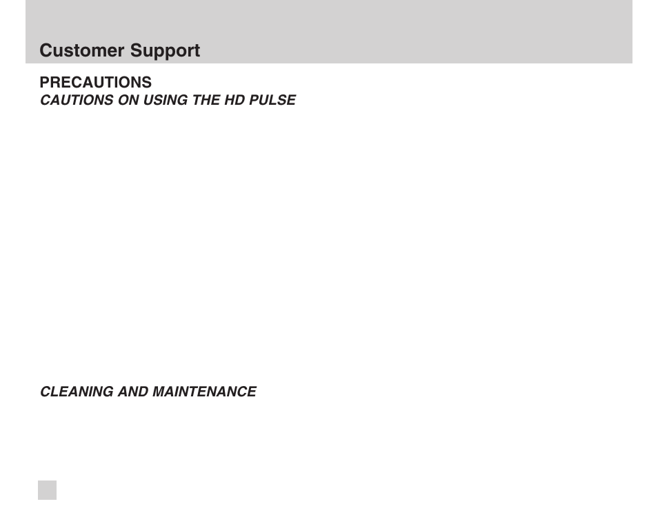 Customer support | Advanced Global Technology AGT HD Pulse HDT200 User Manual | Page 28 / 36