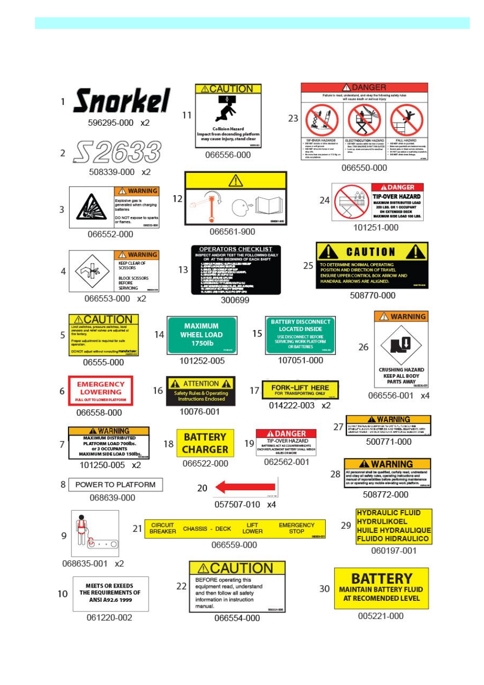 10 l | Snorkel S2633 User Manual | Page 23 / 28