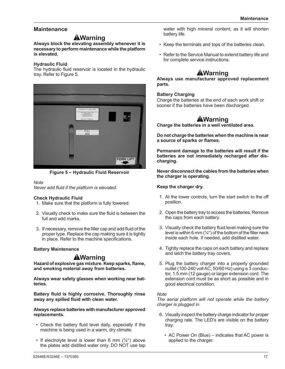 Warning | Snorkel S3246E User Manual | Page 19 / 26