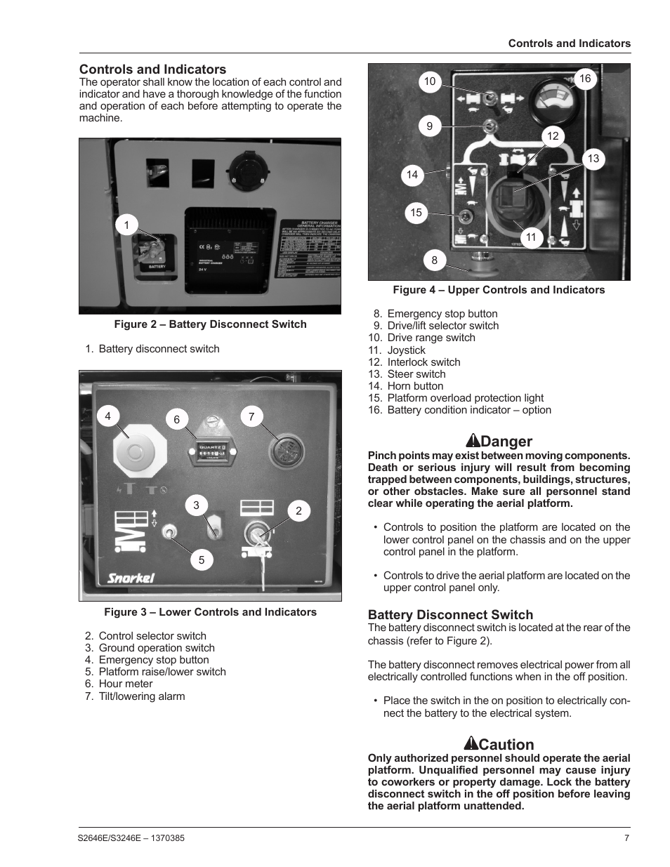 Danger, Caution | Snorkel S3246E User Manual | Page 9 / 26