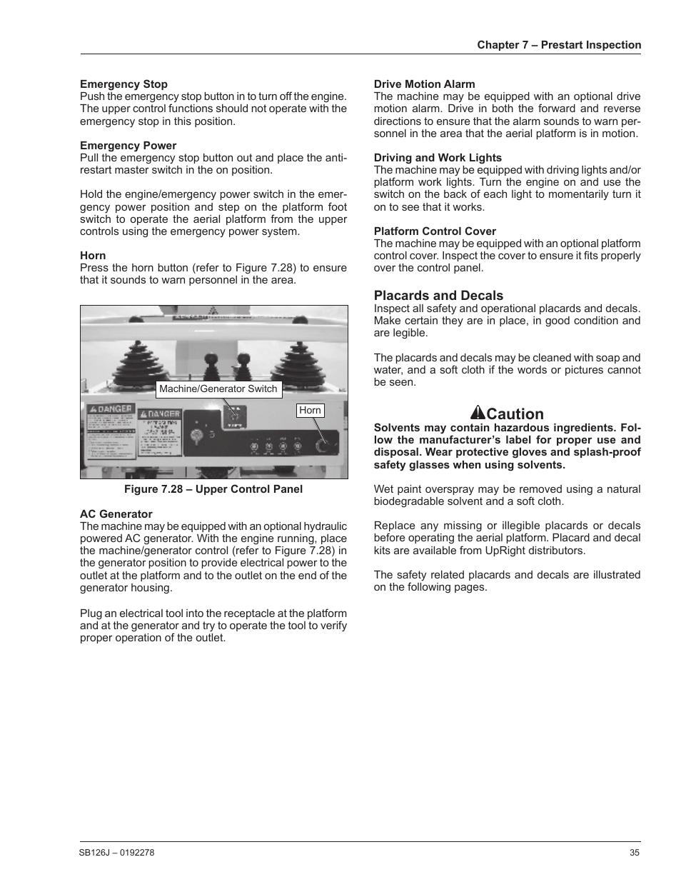 Caution | Snorkel SB126J User Manual | Page 41 / 72