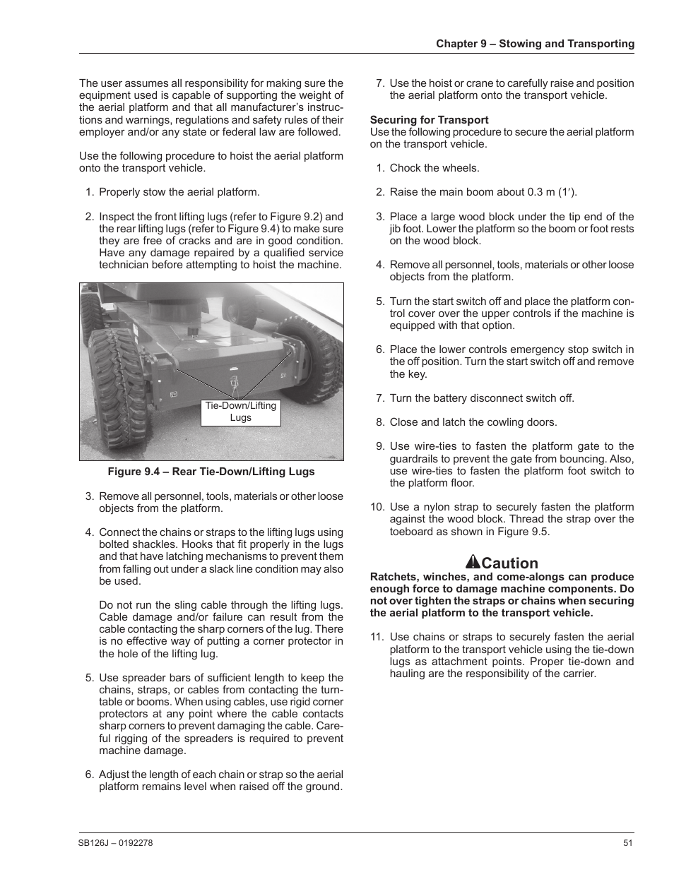 Caution | Snorkel SB126J User Manual | Page 57 / 72