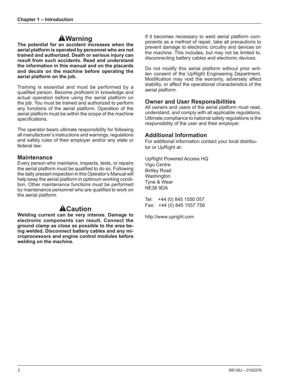 Warning, Caution | Snorkel SB126J User Manual | Page 8 / 72