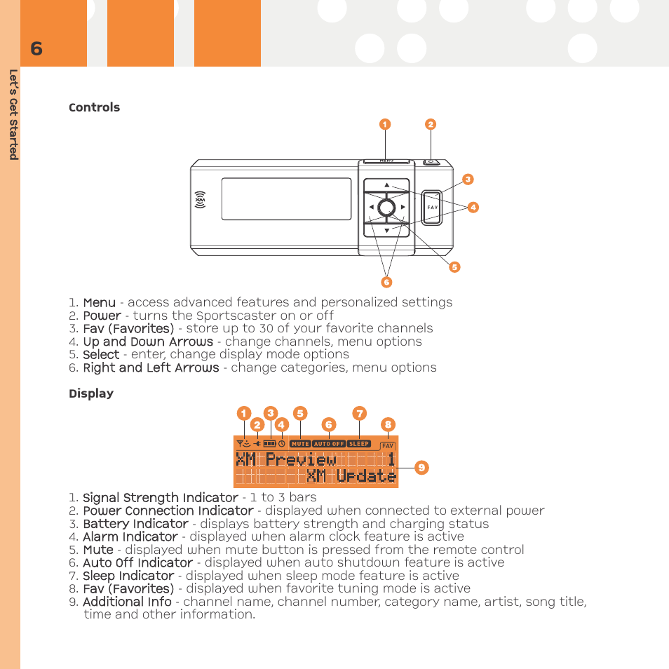 Parts & controls, Front panel, Front panel display | Advanced Global Technology RR101 User Manual | Page 6 / 33