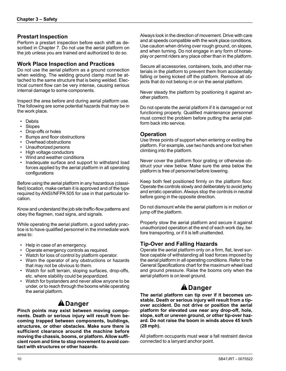 Danger | Snorkel SB47JRT User Manual | Page 16 / 68