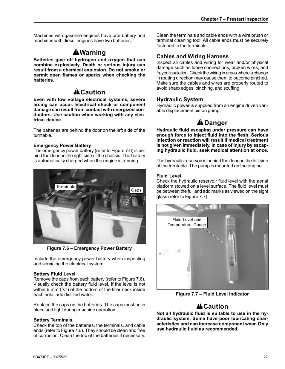 Warning, Caution, Danger | Snorkel SB47JRT User Manual | Page 33 / 68