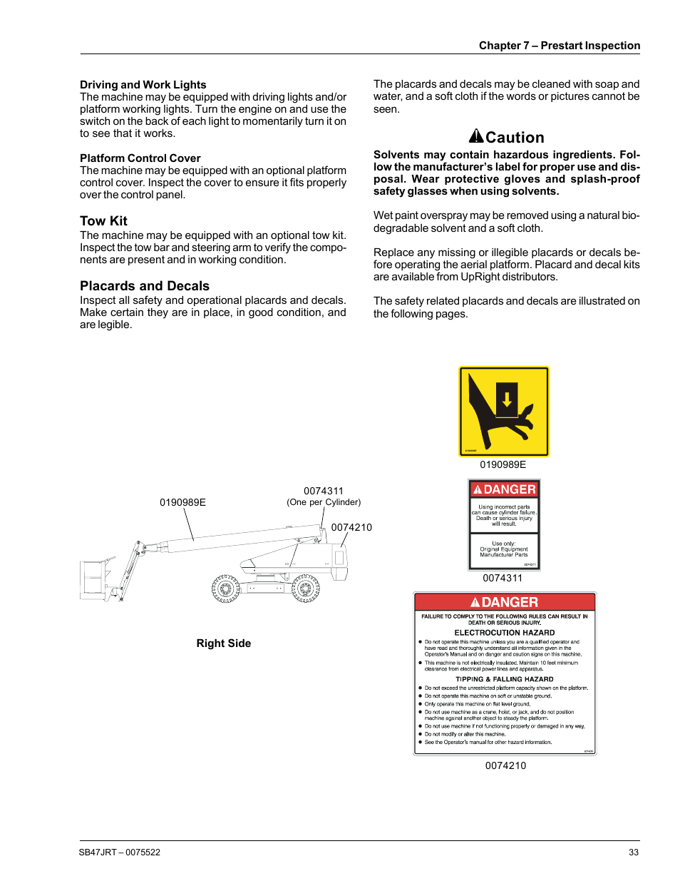 Caution | Snorkel SB47JRT User Manual | Page 39 / 68