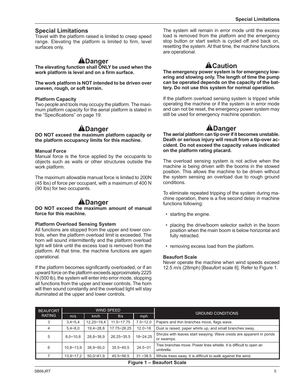 Danger, Caution | Snorkel SB66JRT-sn1000-10031 User Manual | Page 7 / 24