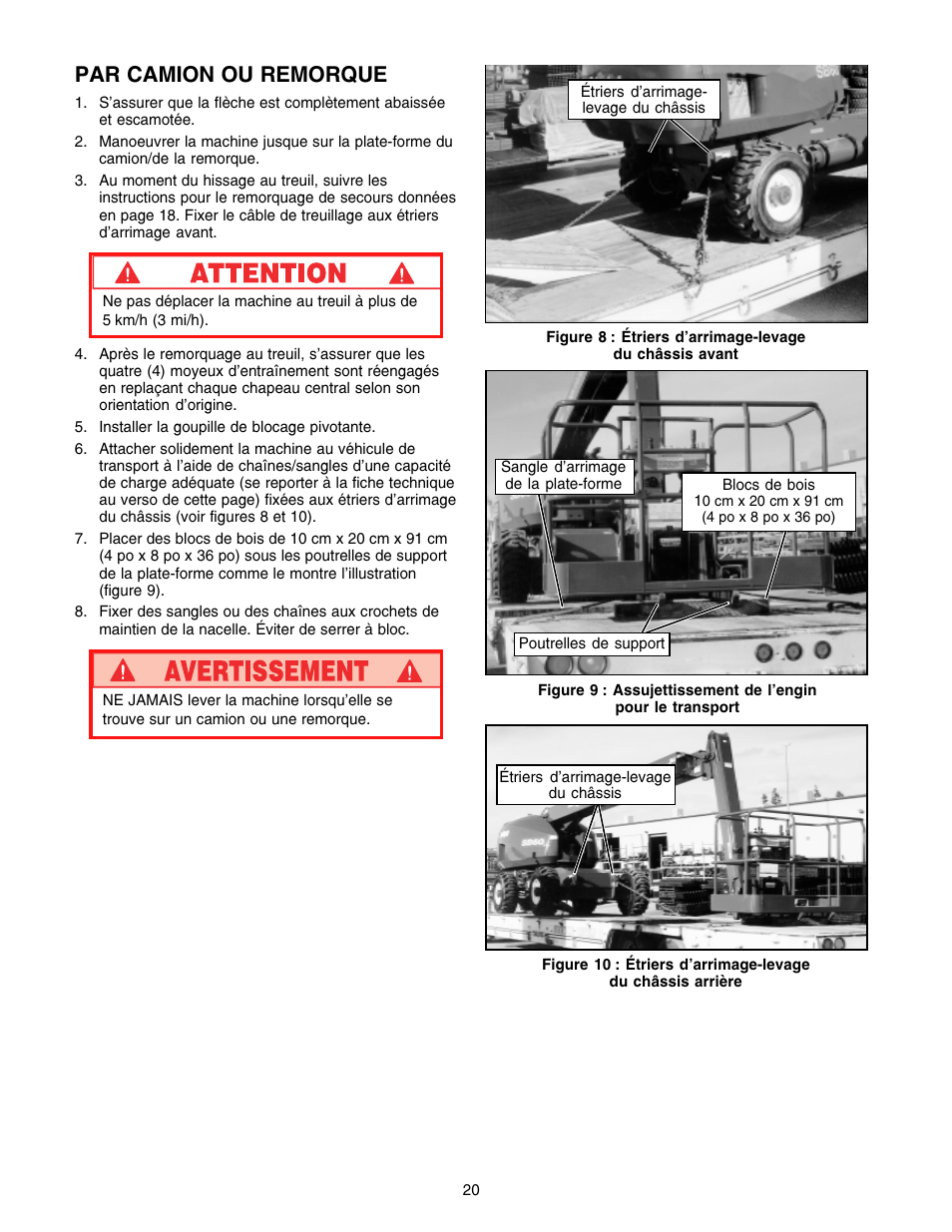 Par camion ou remorque | Snorkel SB80 User Manual | Page 20 / 50