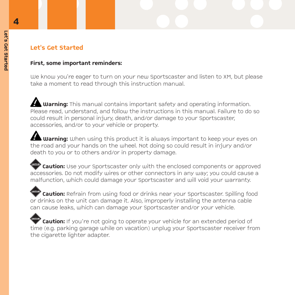 Let's get started | Advanced Global Technology XM101VK User Manual | Page 4 / 12