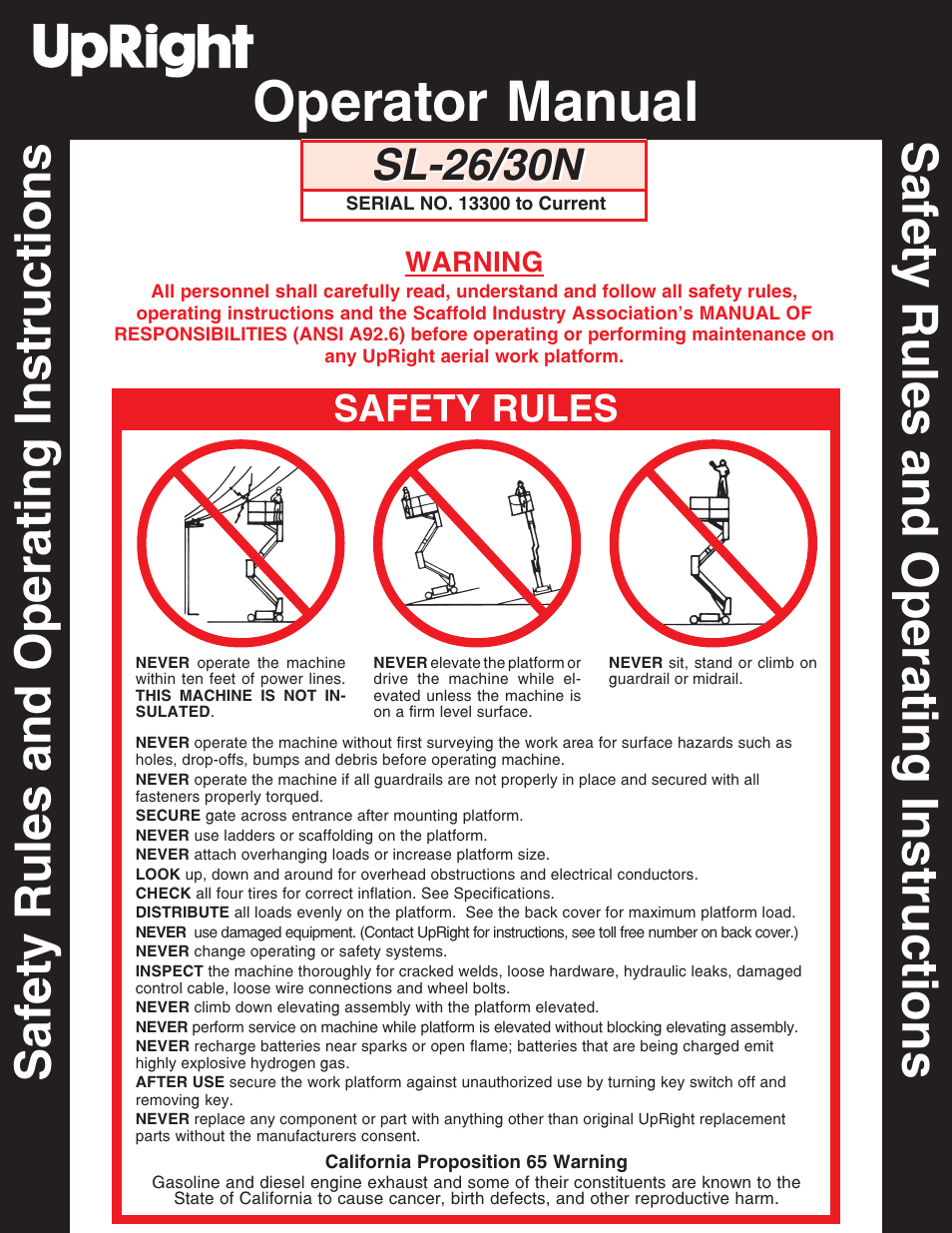 Snorkel SL30N-sn13300+ User Manual | 12 pages