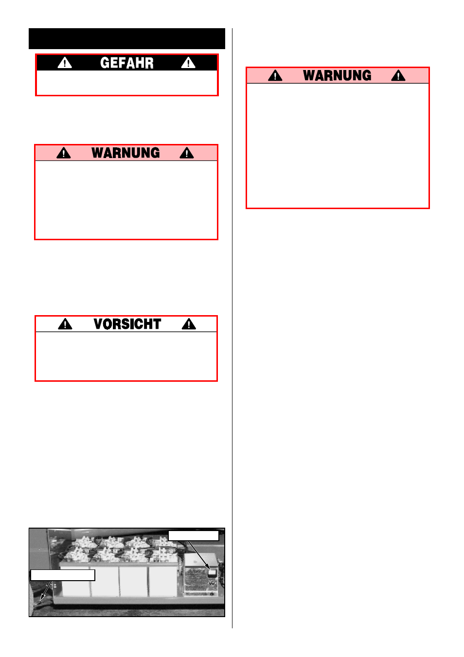 Wartung, Batteriewartung | Snorkel SL30N-sn9600-11199CE User Manual | Page 23 / 36