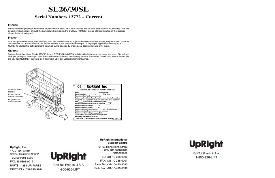 Sl26/30sl | Snorkel SL30SL-sn13772-49999 User Manual | Page 2 / 30