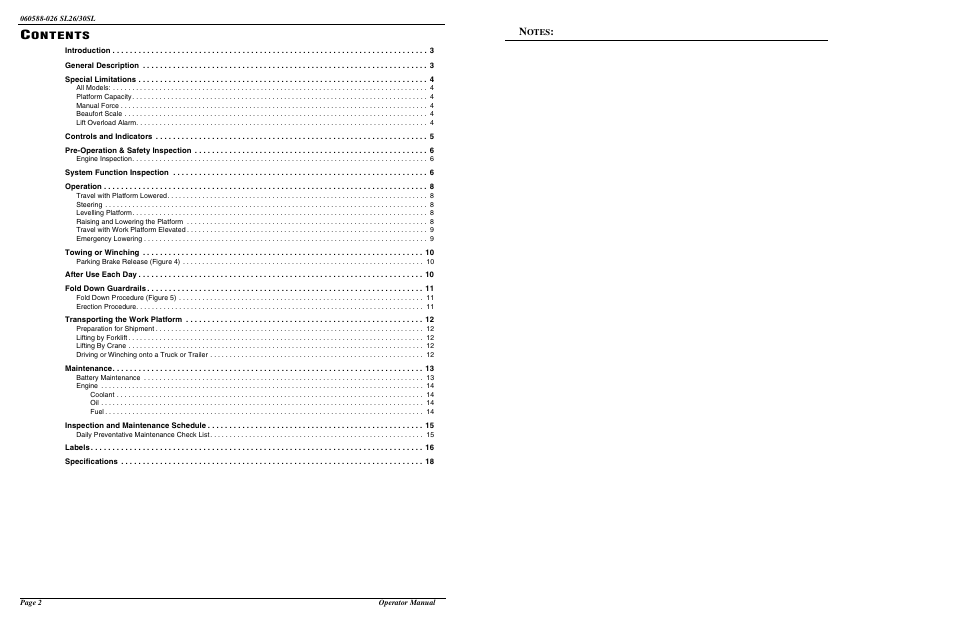 Ontents | Snorkel SL30SL-sn13772-49999 User Manual | Page 4 / 30