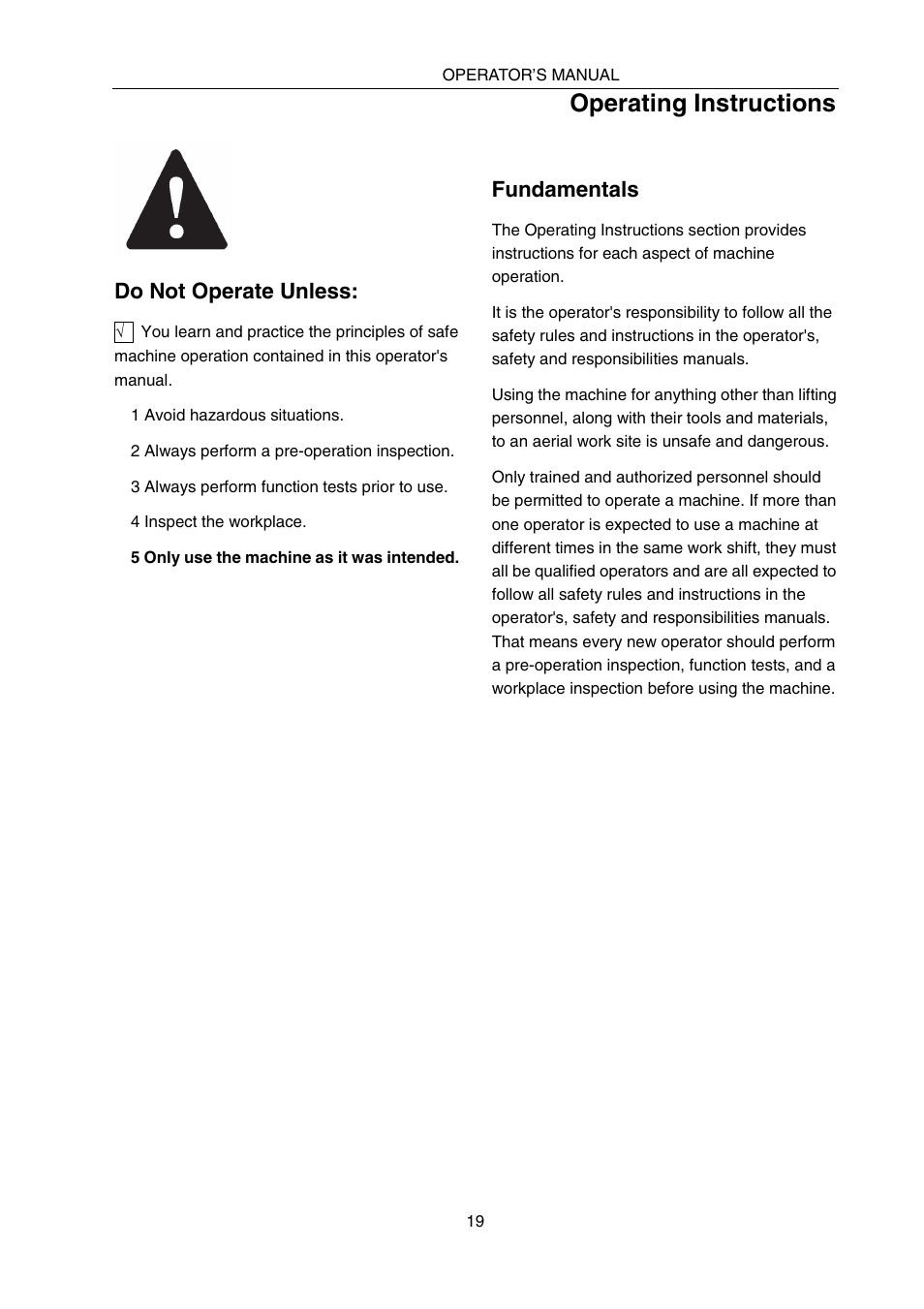 Operating instructions | Snorkel SPX10 User Manual | Page 23 / 38