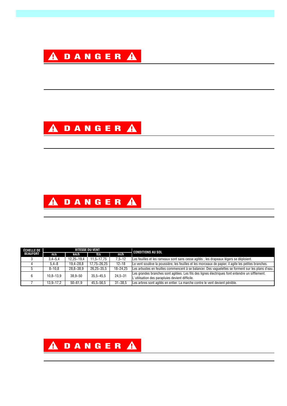 Estrictions, Spéciales | Snorkel SR3084SL User Manual | Page 30 / 68
