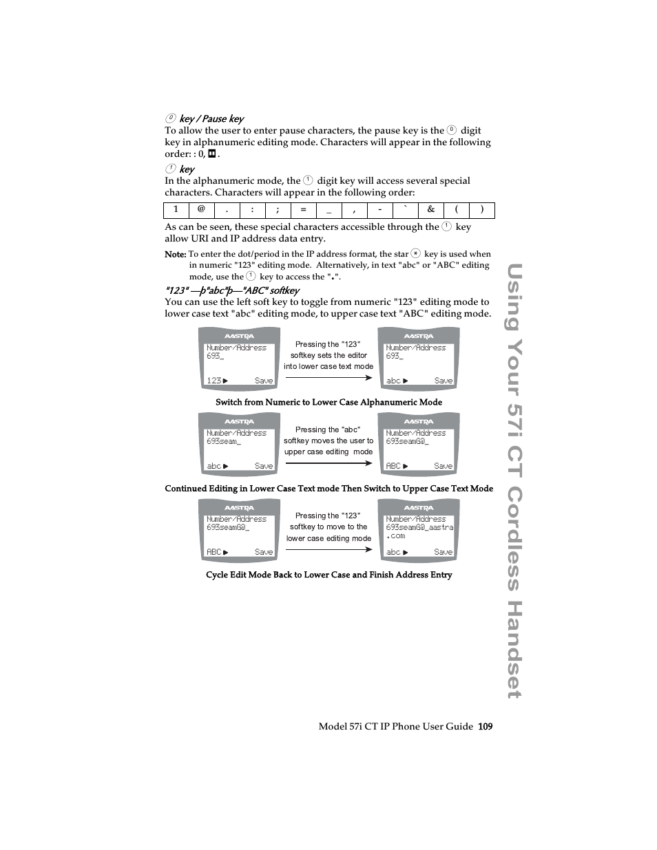 Using your 57i ct cordless handset | Aastra Telecom 57i CT IP Phone User Manual | Page 117 / 166