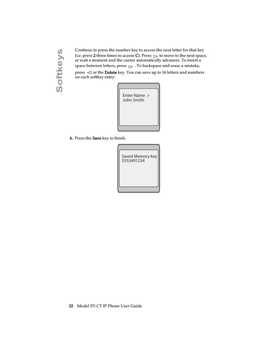 Softkeys | Aastra Telecom 57i CT IP Phone User Manual | Page 40 / 166