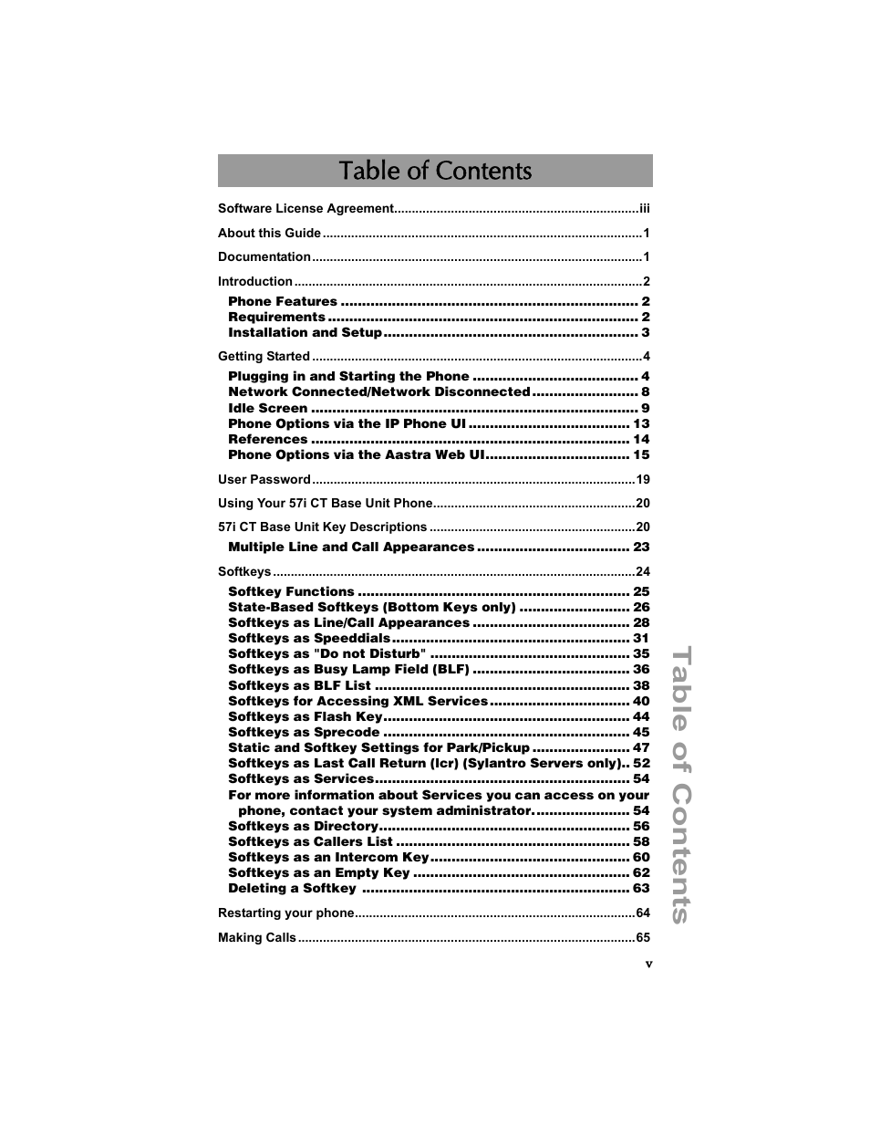 Aastra Telecom 57i CT IP Phone User Manual | Page 5 / 166