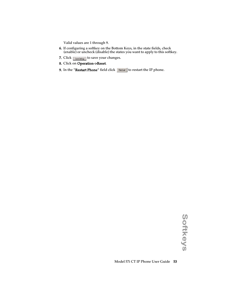 Softkeys | Aastra Telecom 57i CT IP Phone User Manual | Page 61 / 166