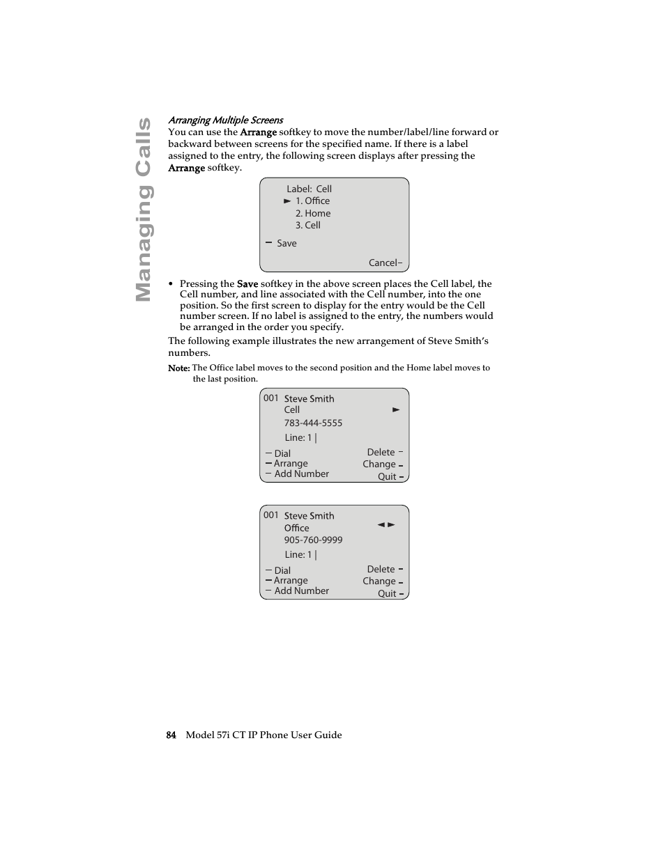 Managing calls | Aastra Telecom 57i CT IP Phone User Manual | Page 92 / 166