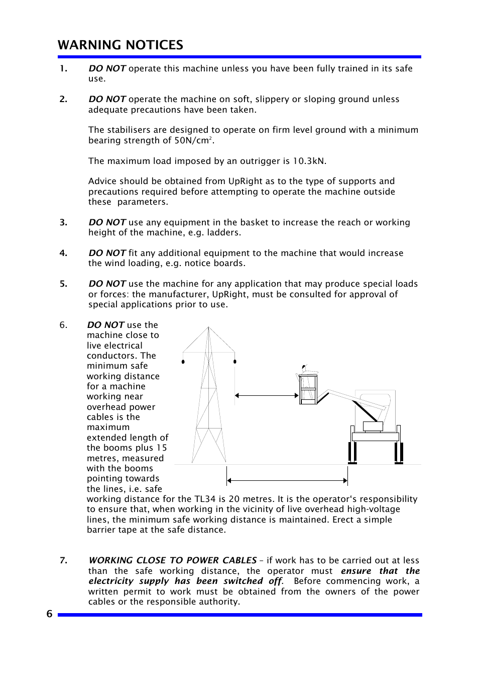 Warning notices | Snorkel TL34-sn00001+ User Manual | Page 12 / 34