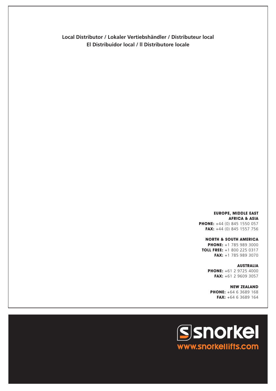 Snorkel TL37J-sn7500 User Manual | Page 38 / 38