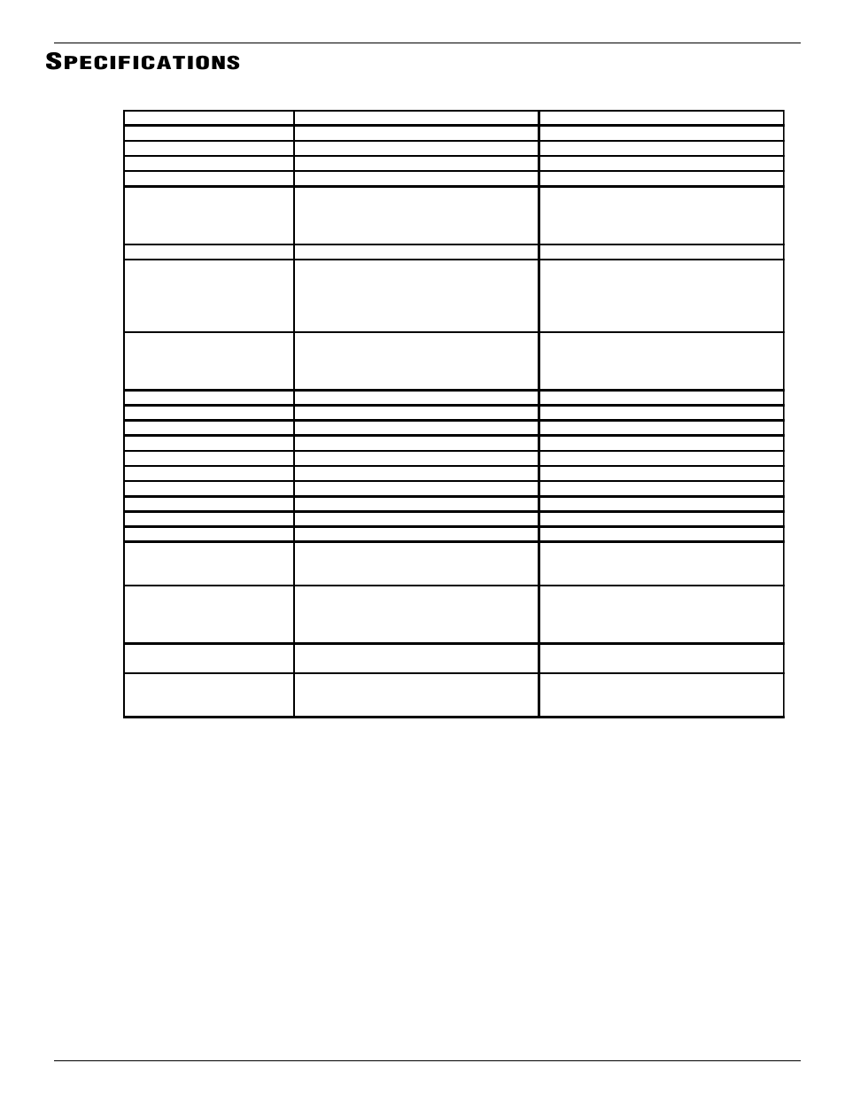 Pecifications | Snorkel TL38-sn1754+ANSI User Manual | Page 17 / 19