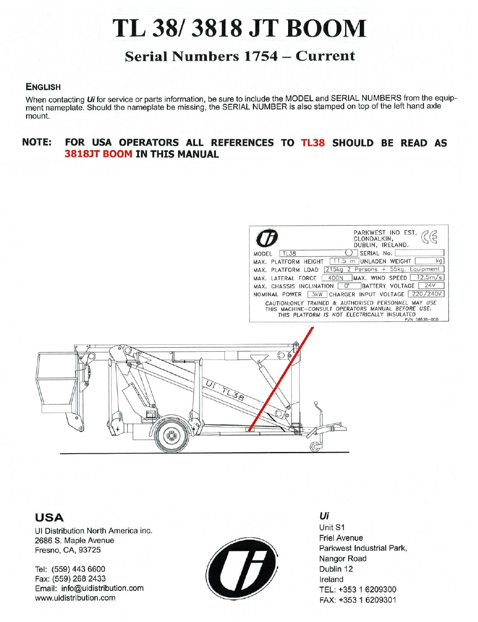 Snorkel TL38-sn1754+ANSI User Manual | Page 2 / 19