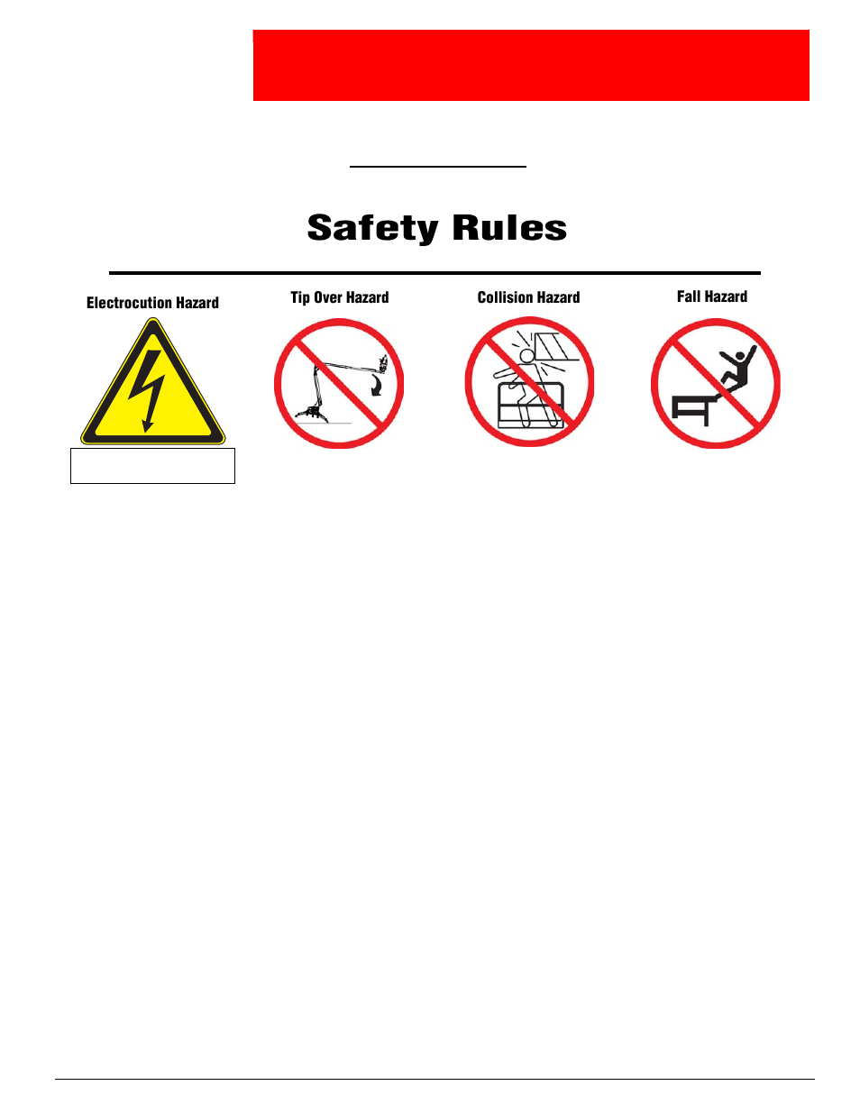 Peration, Anual, Warning | Safety rules | Snorkel TL38-sn1754+CE User Manual | Page 5 / 93