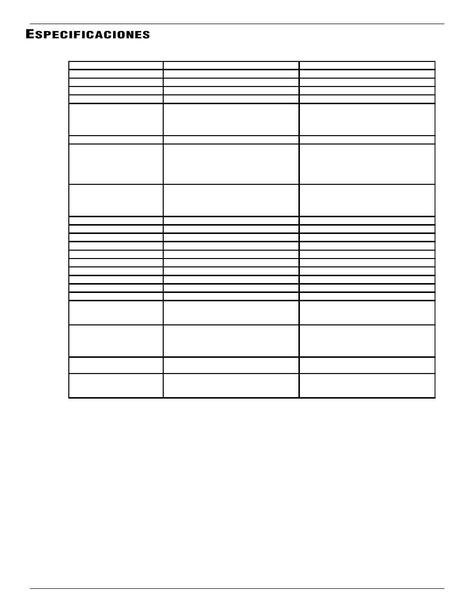 Specificaciones | Snorkel TL38-sn1754+CE User Manual | Page 73 / 93
