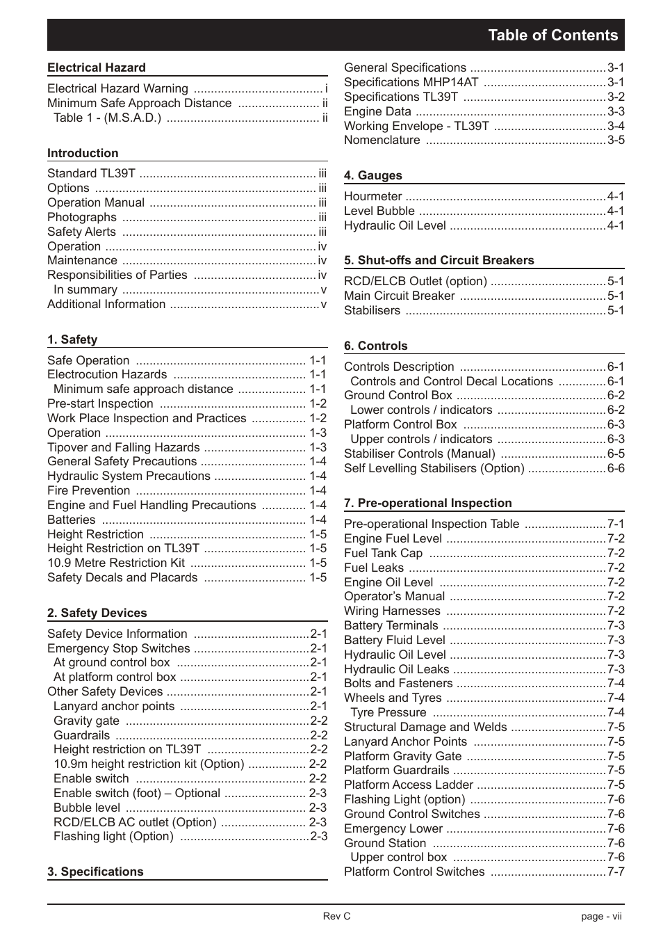 Snorkel TL39T User Manual | Page 11 / 84