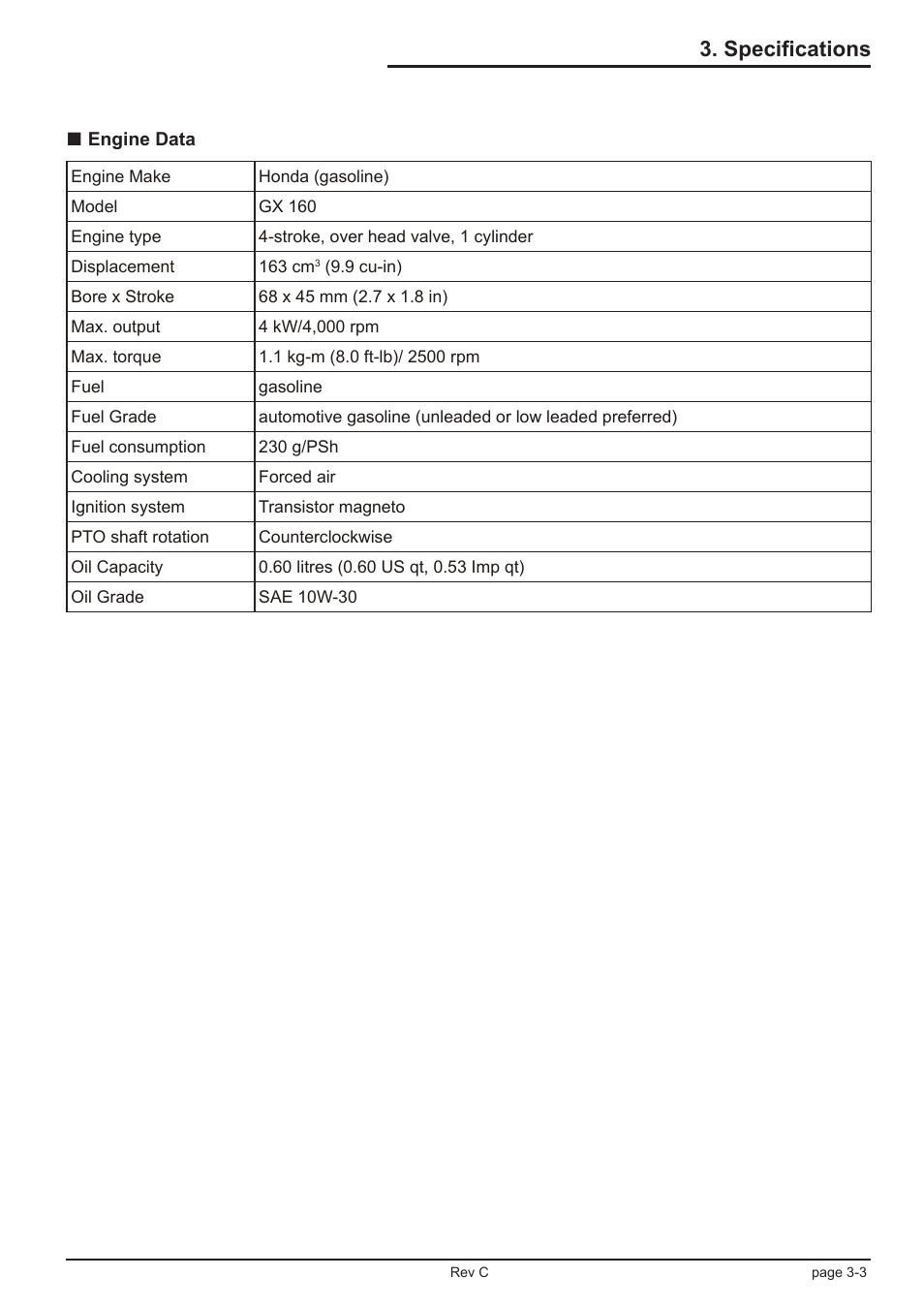 Specifications | Snorkel TL39T User Manual | Page 27 / 84