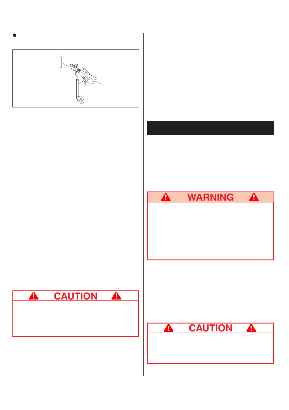 Caution, Warning caution, Maintenance | Snorkel TL49-sn1001+ User Manual | Page 9 / 16