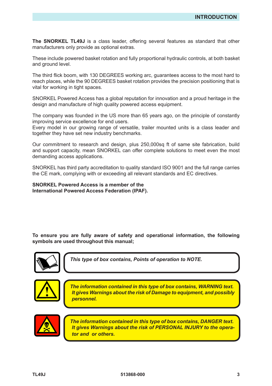 Snorkel TL49J-01-sn008562+ User Manual | Page 7 / 40