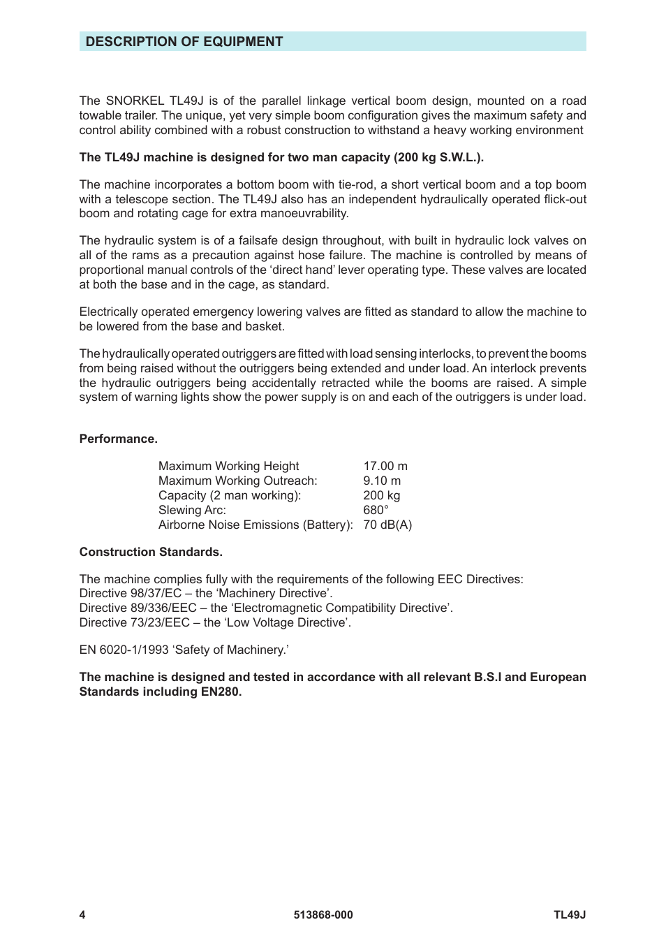 Snorkel TL49J-01-sn008562+ User Manual | Page 8 / 40